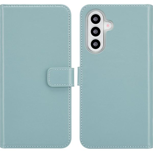 Custodia Per Samsung Galaxy A26 - Vera Pelle - Custodia Selencia Flap - Azzurro-image