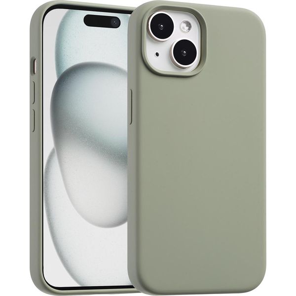 Cover Per Iphone 15 - Silicone - Custodia/Copertura Morbida Accezz - Verde-image