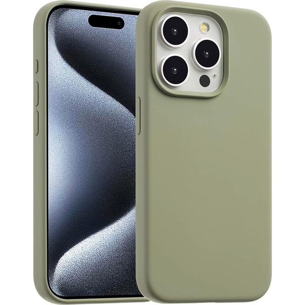 Custodia Per Iphone 15 Pro Max - Silicone - Accezz Soft Case/Backcover - Verde-image