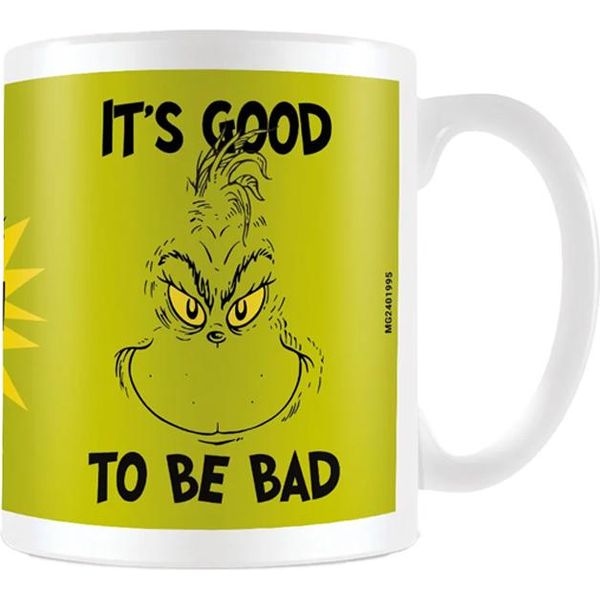Il Grinch - Tazza Da Caffè "È Bello Essere Cattivi"" PM11084 (Taglia Unica) (Bianco/Nero/Verde)"-image