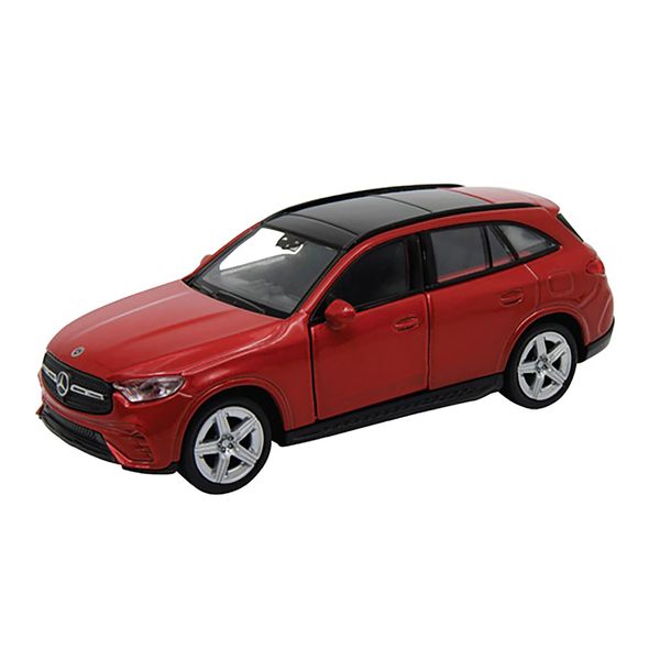 MERCEDES-BENZ Glc 12Cm In Metallo Modello Di Auto Con Motore A Strappo Auto Giocattolo Welly 25 (Rosso-Metallizzato)-image