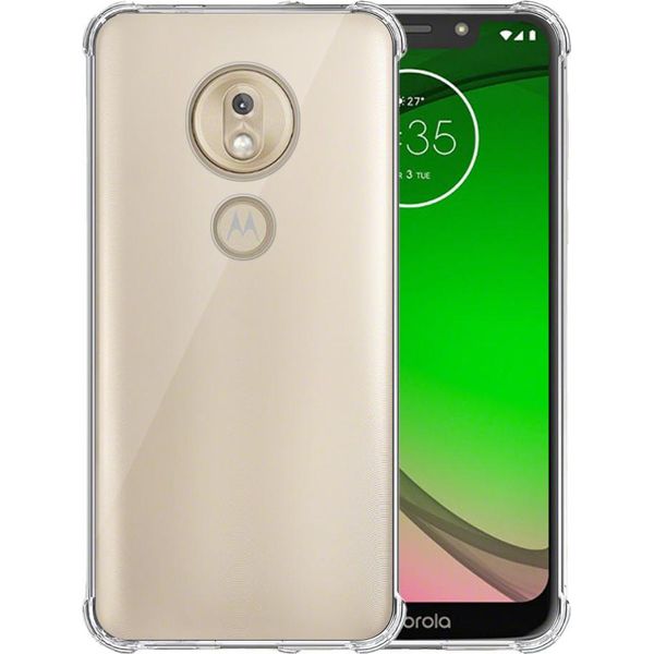 Custodia Per Motorola Moto G7 Play Trasparente - Custodia In Silicone Tpu Antiurto Con Paraurti Trasparente - Smartphonica-image