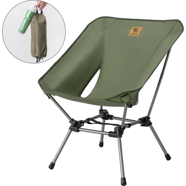 Qunature Sedia Da Campeggio Fino A 120KG Sedia Pieghevole Portatile Sedia Pieghevole Da Pesca All'aperto, Verde Militare-image