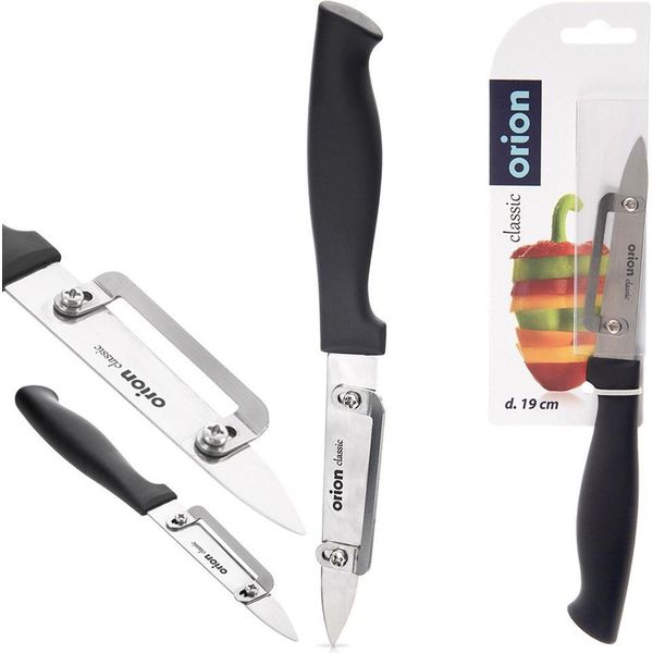 Orion Spelucchino Coltello Pelafrutta Verticale In Acciaio Inox 19 Cm-image