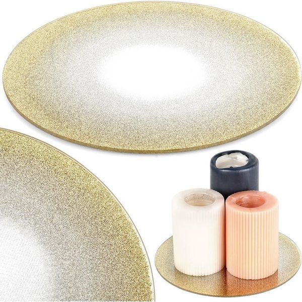 Vilde Piatto Decorativo Piatto Decorativo Sottobicchiere Per Candele Piatto In Vetro Specchiato Scintillante 20 Cm-image