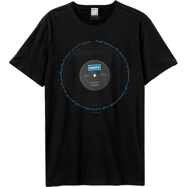 Oasis - Maglietta "Live Forever"" Per Uomo/Donna Unisex GD2197 (L) (Nero)"-image
