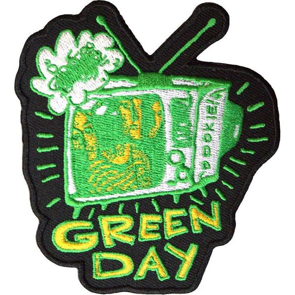 Green Day - Tv - Toppa Da Stirare "Dookie Longview"", Tessuto RO12894 (Taglia Unica) (Nero/Verde/Giallo)"-image