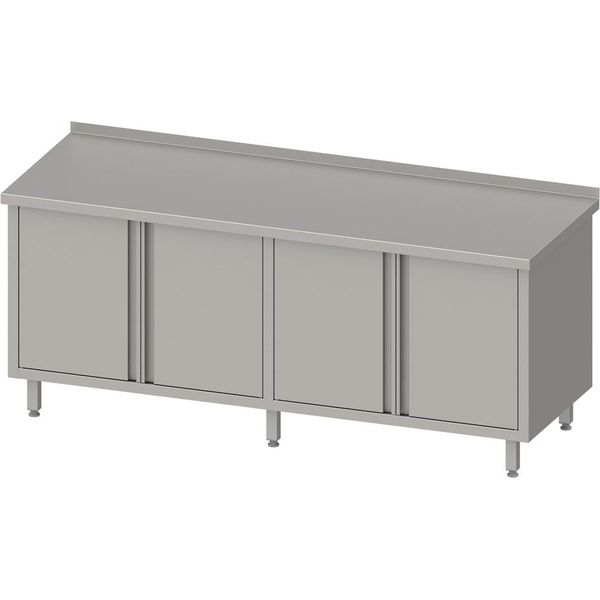 Armadio Da Lavoro Con Ante A Battente 2000X700X850 Mm, Con Supporto, Saldato-image