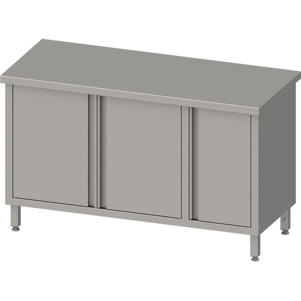 Armadio Da Lavoro Con Ante A Battente, 1400X600X850 Mm, Con Armadio Con Ante A Battente A Destra, Senza Supporto, Saldato-image