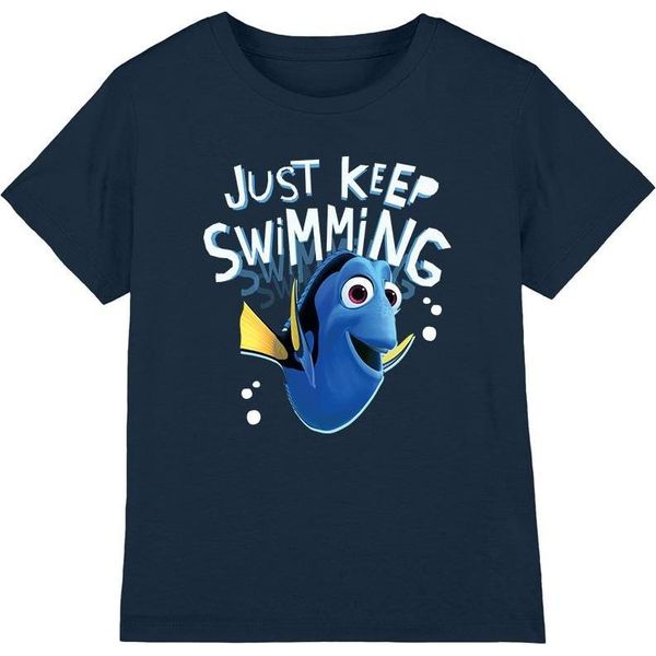 Alla Ricerca Di Nemo - Maglietta "Continua A Nuotare"" Per Bambini TV3209 (152-158) (Marineblau)"-image