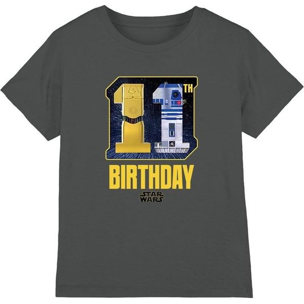 Star Wars - Maglietta Per Bambini - 11° Compleanno TV3276 (116) (Carbone)-image