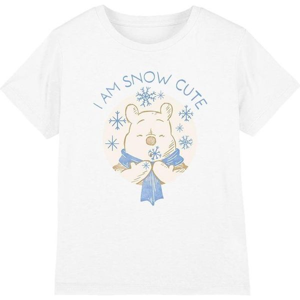 Winnie The Pooh - Maglietta "Io Sono Neve"" Per Bambini TV3229 (116) (Bianco)"-image