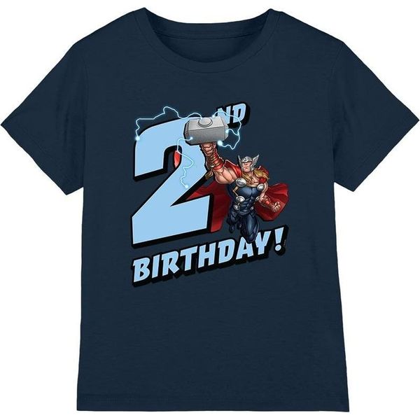 Thor - Maglietta Per Bambini - 2° Compleanno TV3255 (152-158) (Blu Navy)-image