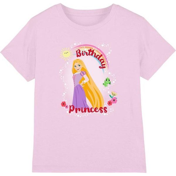 Tangled - Maglietta "Principessa Di Compleanno"" Per Bambini TV3402 (152-158) (Rosa)"-image