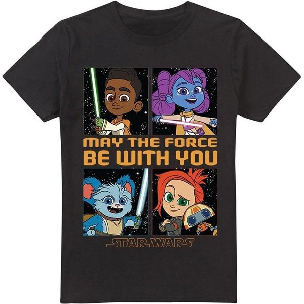 Star Wars - Maglietta "Giovane Jedi Avventura Tra Le Stelle"" Da Uomo TV3409 (3XL) (Nero)"-image