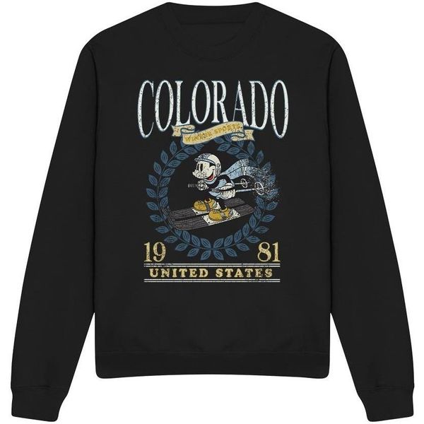 Disney - Felpa "Colorado Ski"" Per Uomo/Donna Unisex TV3425 (Xl) (Nero)"-image