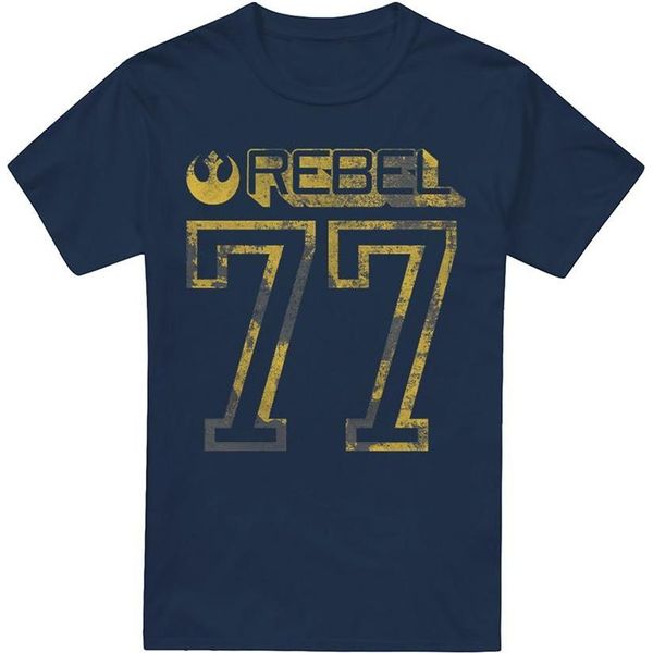 Star Wars - Maglietta "Rebel 77"" Da Uomo TV3544 (Xl) (Blu Navy)"-image