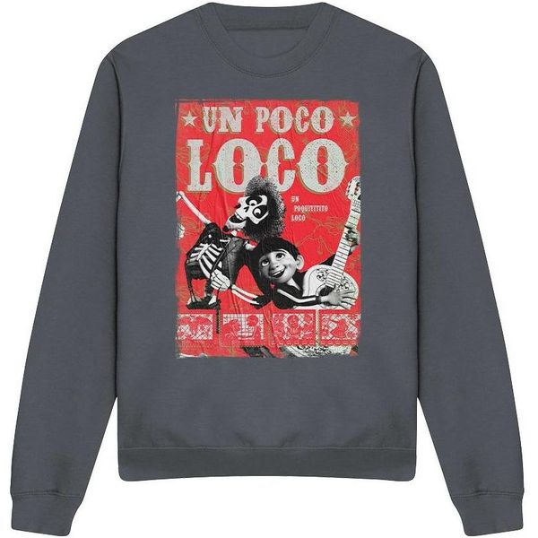 Coco - Felpa "Un Poco Loco"" Per Uomo/Donna Unisex TV3577 (M) (Carbone)"-image
