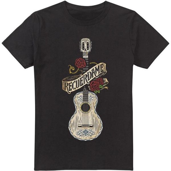 Coco - Maglietta "Recuerdame Famous Guitar"" Da Uomo TV3634 (L) (Nero)"-image
