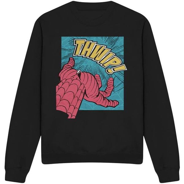 Spider-Man - Felpa "Thwip"" Per Uomo/Donna Unisex TV3709 (Xxl) (Nero)"-image