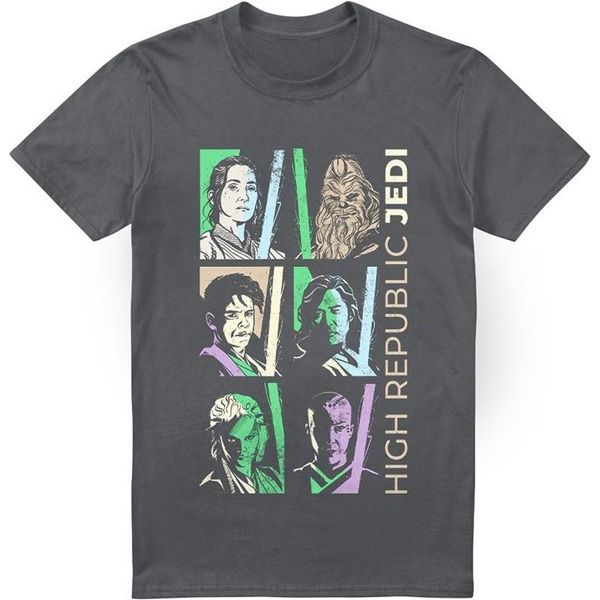 Star Wars: L'accolito - Maglietta "Jedi Dell'alta Repubblica"" Da Uomo TV3715 (3XL) (Carbone)"-image