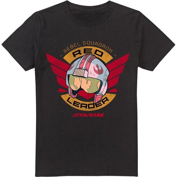 Star Wars - Maglietta "Red Leader"" Da Uomo TV3758 (M) (Nero)"-image