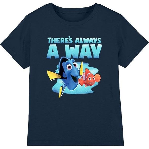 Alla Ricerca Di Nemo - Maglietta "C'è Sempre Un Modo"" Per Bambini TV3800 (128) (Marineblau)"-image