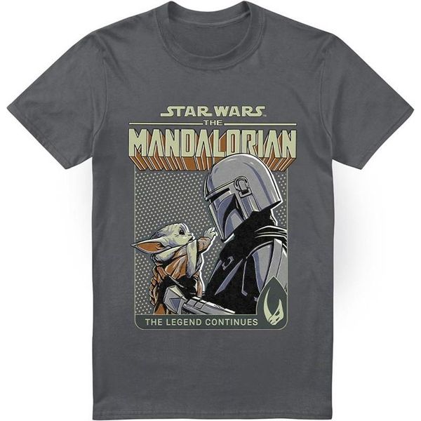 Star Wars: The Mandalorian - Maglietta "Legend Continues"" Per Uomo TV3879 (S) (Charcoal)"-image