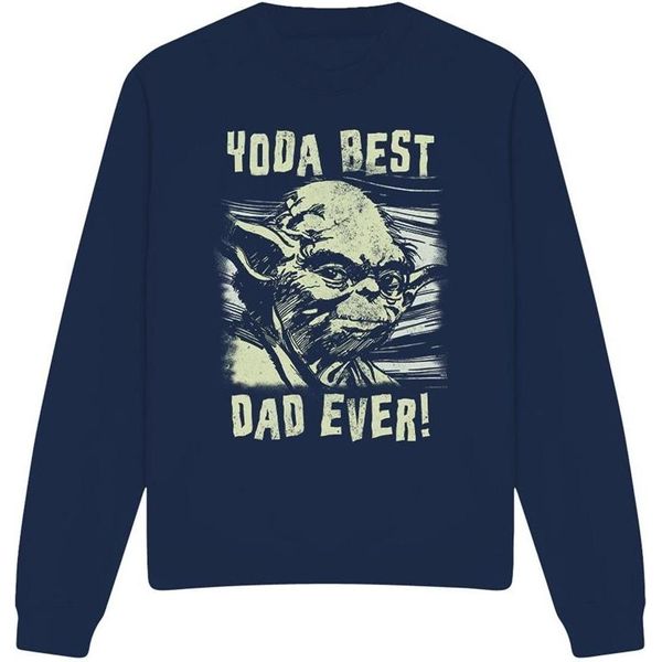 Star Wars - Felpa "Yoda Best Dad"" Per Uomo/Donna Unisex TV3972 (Xxl) (Blu Navy)"-image