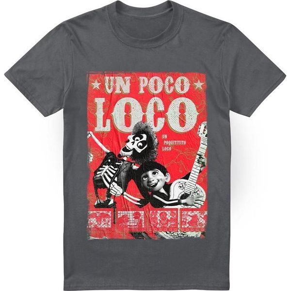 Coco - Maglietta "Un Poco Loco"" Da Uomo TV3980 (L) (Charcoal)"-image