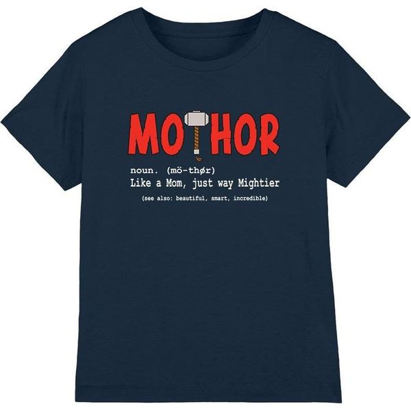 Thor - Maglietta "Mothor"" Per Bambini TV3978 (152-158) (Blu Navy)"-image