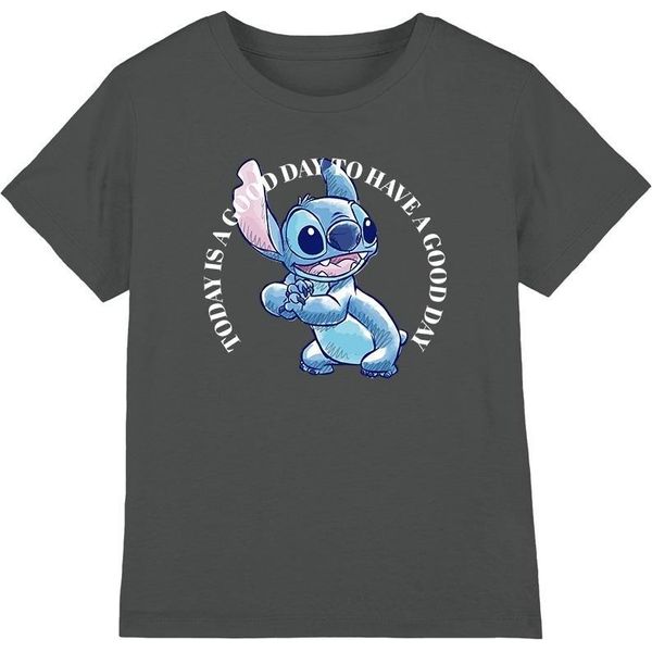 Lilo & Stitch - Maglietta "Good Day"" Per Bambini TV4013 (128) (Carbone)"-image