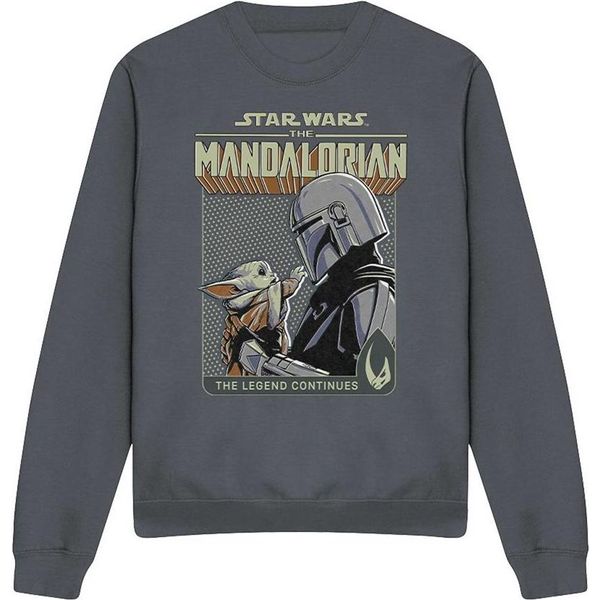 Star Wars: The Mandalorian - Felpa "Legend Continues"" Per Uomo/Donna Unisex TV4063 (Xl) (Charcoal)"-image