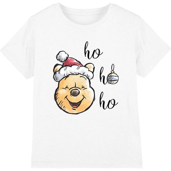 Winnie The Pooh - Maglietta "Ho Ho Ho, Buon Natale"" Per Bambini TV4149 (116) (Bianco)"-image