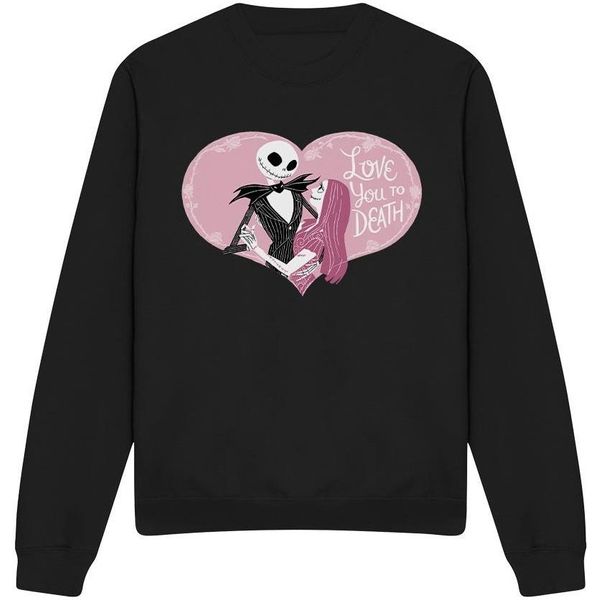 The Nightmare Before Christmas - Felpa "Love You To Death"" Per Bambini/Donne Unisex - Valentinstag TV4166 (S) (Schwarz)"-image