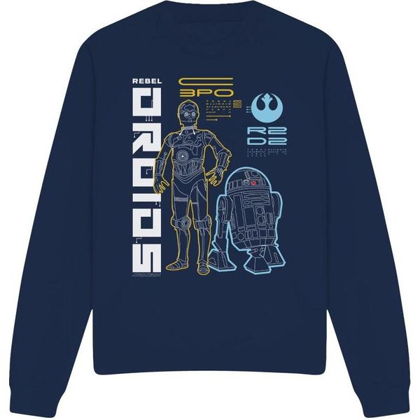 Star Wars - Felpa "Droidi Ribelli"" Per Uomo/Donna Unisex TV4168 (S) (Blu Navy)"-image