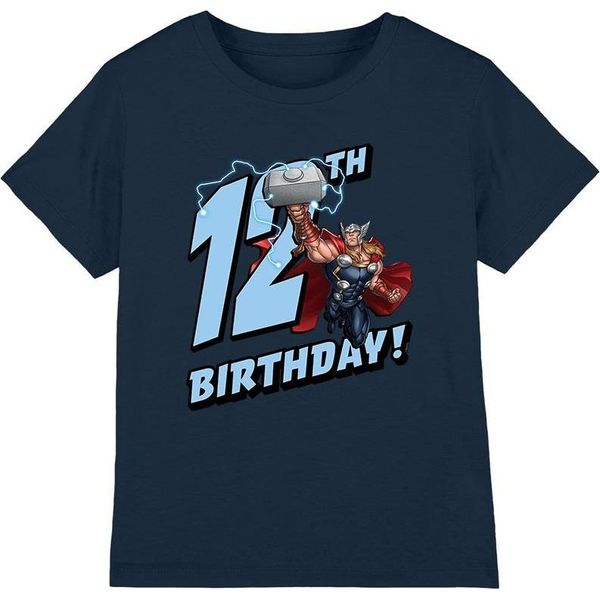 Thor - Maglietta Per Bambini - 12° Compleanno TV4190 (104) (Blu Navy)-image