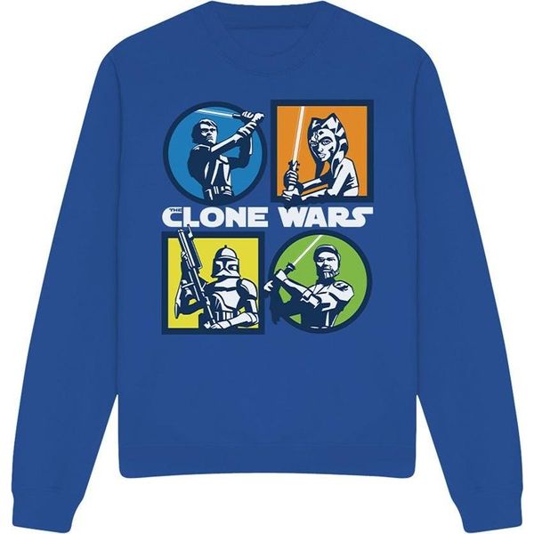 Star Wars - Felpa "Clone Wars"" Uomo/Donna Unisex TV4306 (Xxl) (Blu Royal)"-image