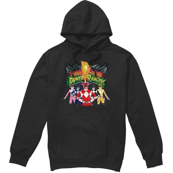 Power Rangers - Felpa Con Cappuccio "Rangers Unite"" Da Uomo TV4392 (Xxl) (Nero)"-image