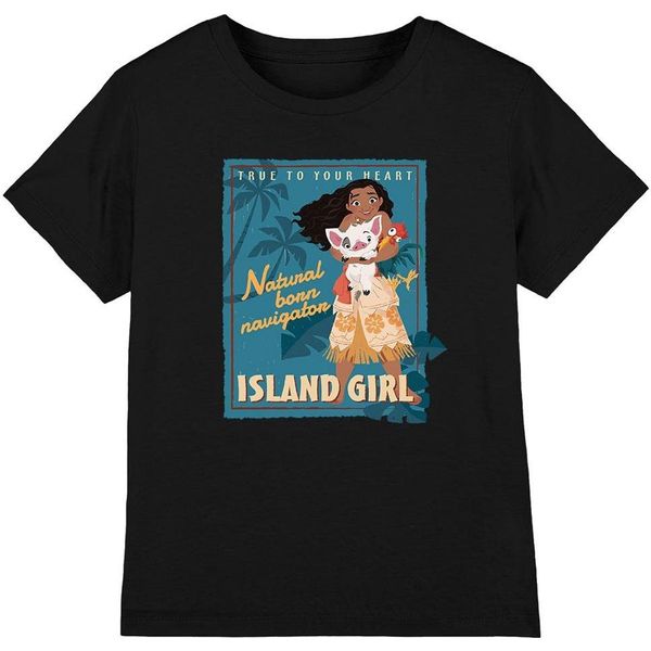 Moana - Maglietta "Island Girl"" Per Bambini TV4476 (152-158) (Nero)"-image