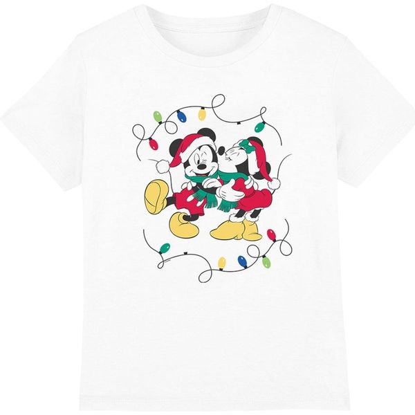 Disney - Maglietta Per Bambini - Disegno Natalizio TV4507 (116) (Bianco)-image