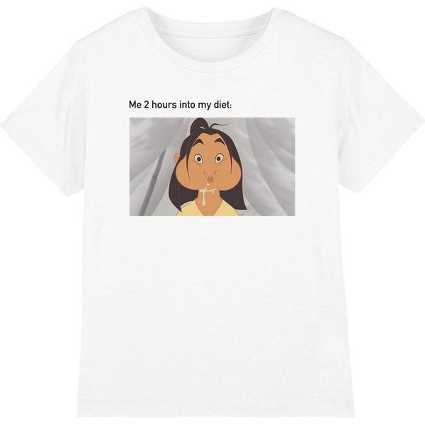 Mulan - Maglietta "Diet Fail Meme"" Per Bambini TV4483 (128) (Bianco)"-image