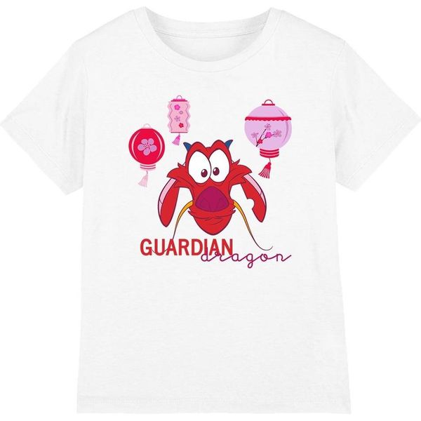 Mulan - Maglietta "Drago Guardiano"" Per Bambini TV4484 (104) (Bianco)"-image