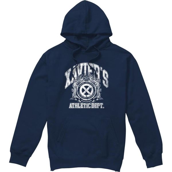 Marvel - Felpa Con Cappuccio "X-Men Athletic Dept"" Da Uomo TV4593 (M) (Blu Navy)"-image