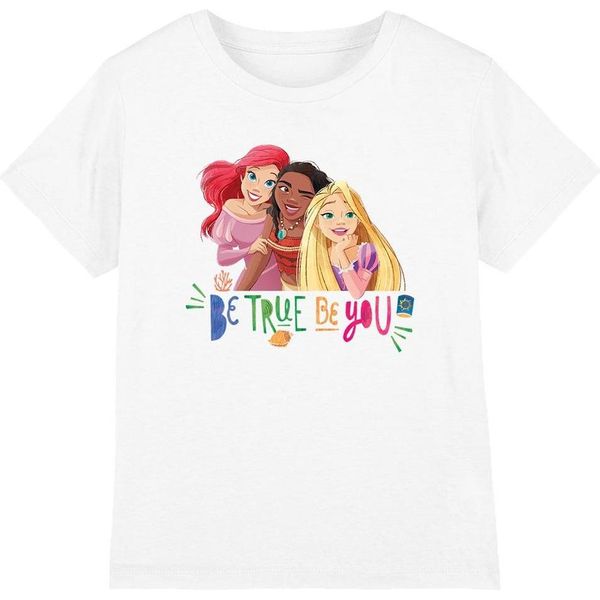 Principessa Disney - Maglietta "Sii Vero, Sii Tu"" Per Bambini TV4728 (116) (Bianco)"-image