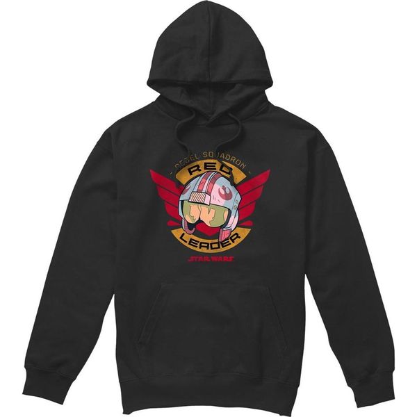Star Wars - Maglia Con Cappuccio "Red Leader"" Per Uomo TV4783 (L) (Nero)"-image
