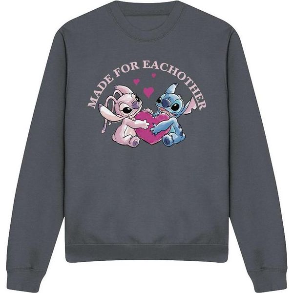 Lilo & Stitch - Felpa "Made For Each Other"" Per Bambini/Ragazzi Unisex TV4819 (Xxl) (Holzkohle)"-image
