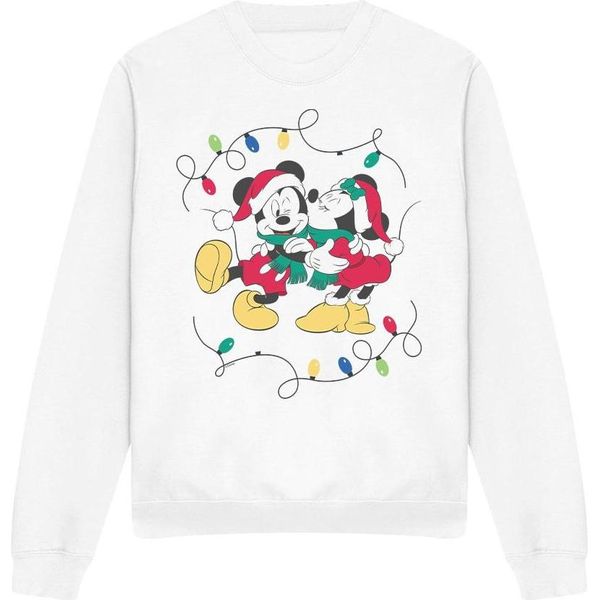 Disney - Felpa Per Uomo/Donna Unisex - Design Natalizio TV4799 (Xl) (Bianco)-image