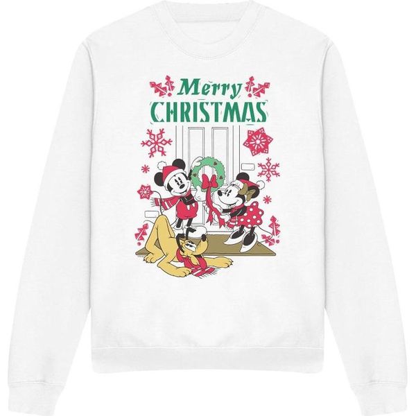 Disney - Felpa Per Uomo/Donna Unisex - Design Natalizio TV4825 (Xxl) (Bianco)-image