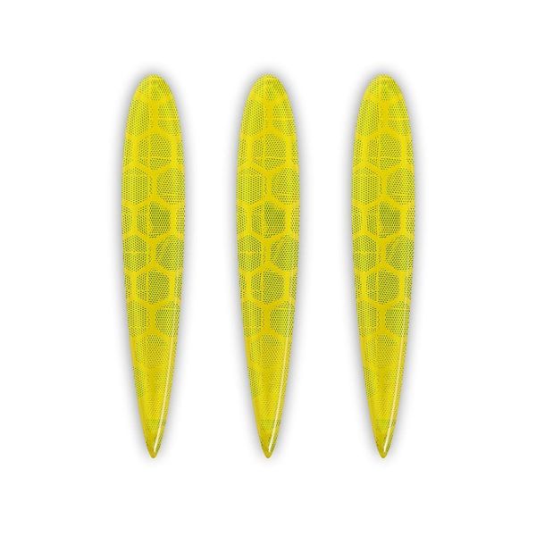 Adesivi 3D Riflettenti Per Moto Frecce Giallo 3 Pz-image